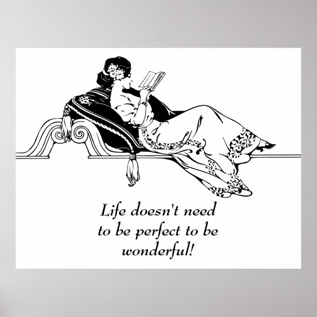 Vintages Retro-inspirierendes Lebensangebot Poster (Vorne)