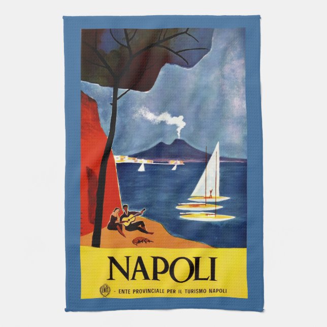 Vintages retro italienisches Plakat Handtuch (Vertikal)