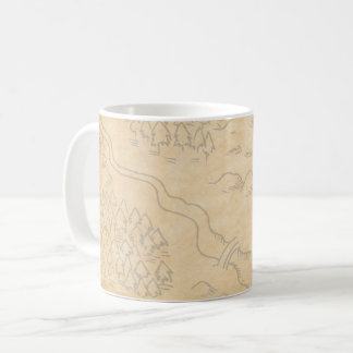 Vintages Retro kartografiert Kaffeezubereitung, Vi Kaffeetasse