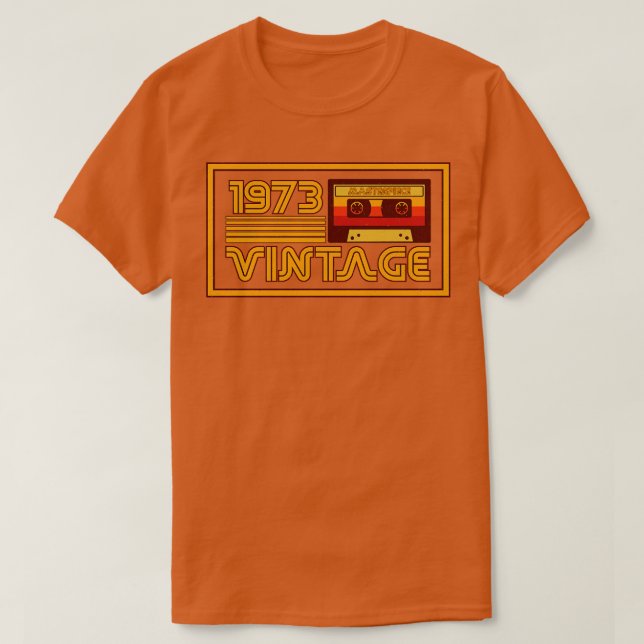 Vintages Retro-Kassettenband 1973 T-Shirt (Design vorne)