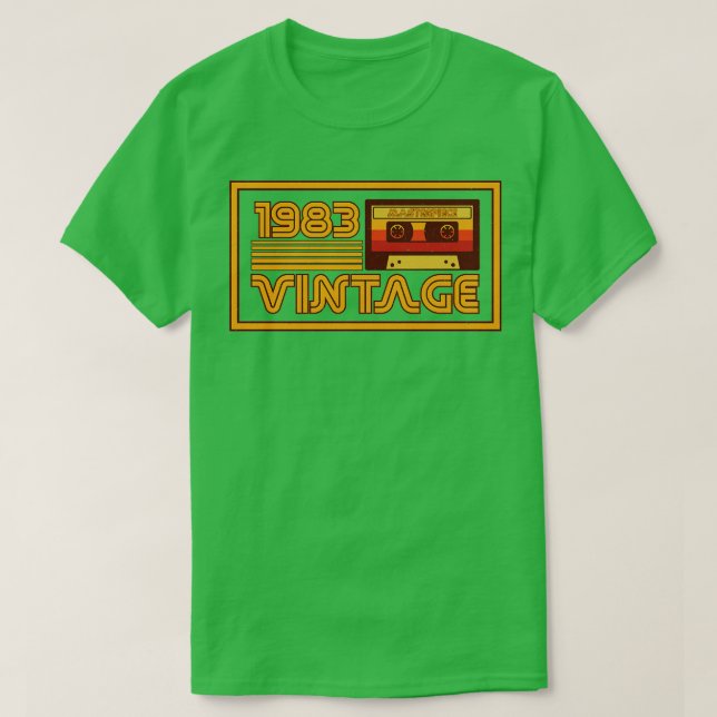 Vintages Retro-Kassettenband 1983 T-Shirt (Design vorne)