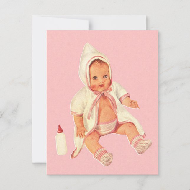 Vintages Retro Kleines Baby Duschgeschenk (Vorderseite)