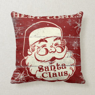 Vintages Retro kommt hier Weihnachtsmann-Kissen Kissen