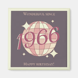 Vintages Retro-lila 1966 Magnet