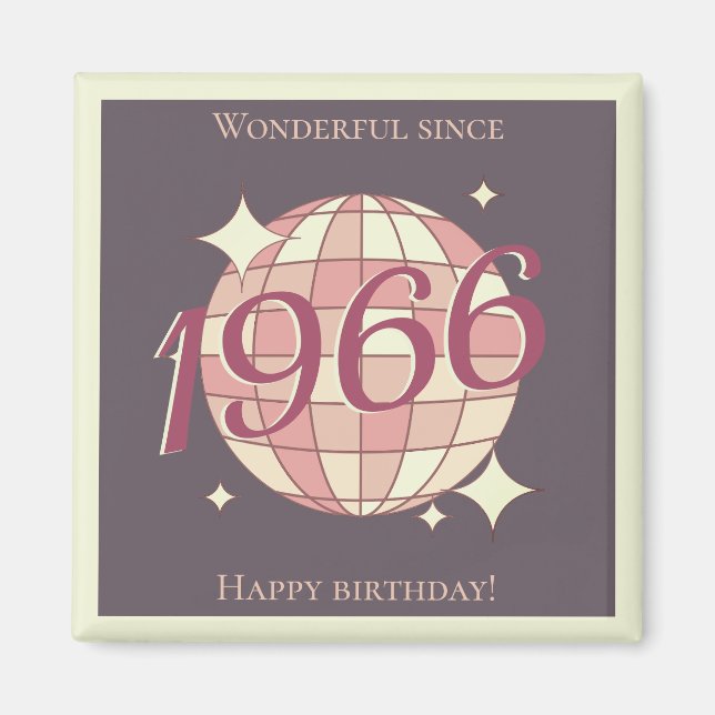 Vintages Retro-lila 1966 Magnet (Vorne)