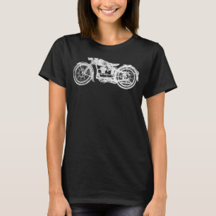 Vintages Retro Motorrad-Fahrrad-Motorrad T-Shirt