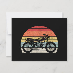 Vintages Retro-Motorrad Feiertagskarte