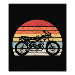 Vintages Retro-Motorrad Fotodruck