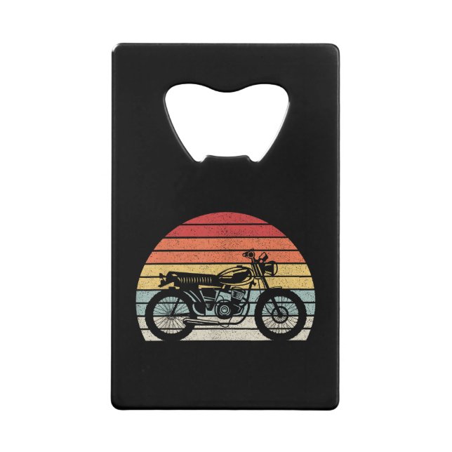 Vintages Retro-Motorrad Geldbeutel Flaschenöffner (Vorderseite)