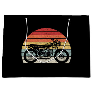 Vintages Retro-Motorrad Große Geschenktüte