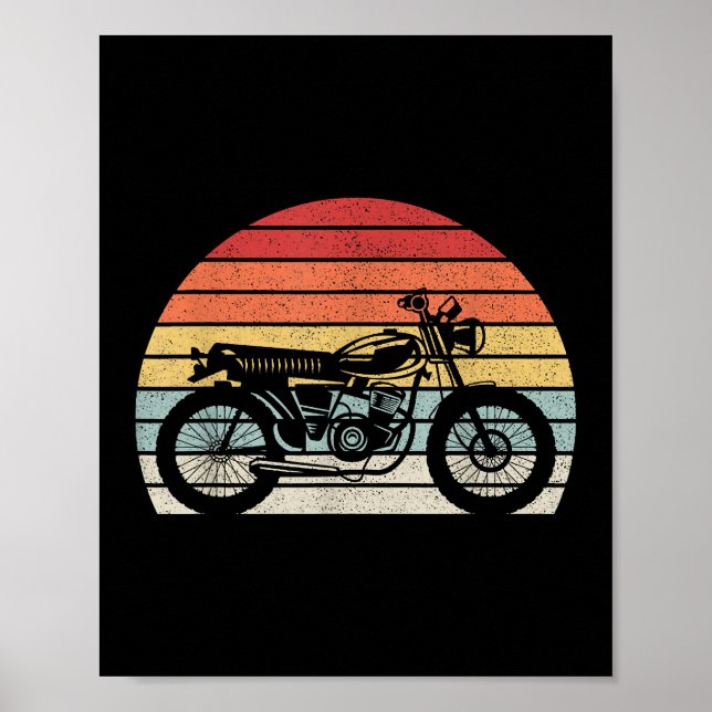Vintages Retro-Motorrad Poster (Vorne)