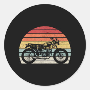 Vintages Retro-Motorrad Runder Aufkleber