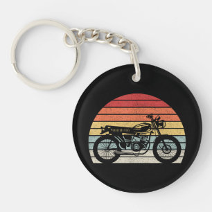 Vintages Retro-Motorrad Schlüsselanhänger