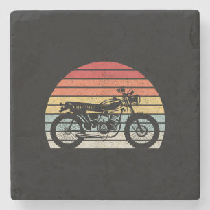 Vintages Retro-Motorrad Steinuntersetzer