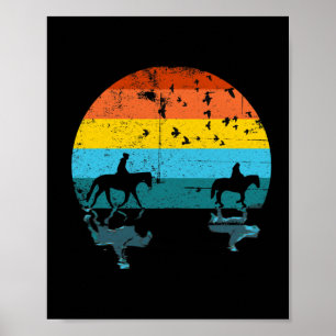 Vintages Retro-Pferd im Wald - Pferderücken Ridi Poster