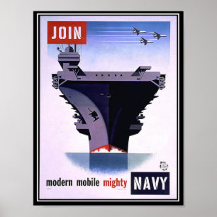 Vintages Retro-Poster-Mitglied der Marine Poster