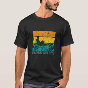 Vintages Retro-Radfahrer-Liegerad T-Shirt