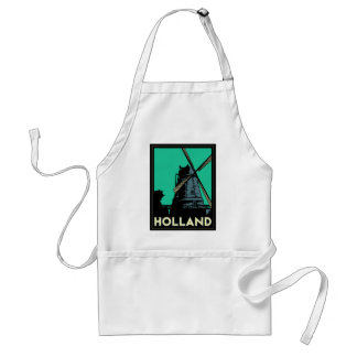 Vintages retro Reiseplakat des Holland-Kunst-Dekos Schürze