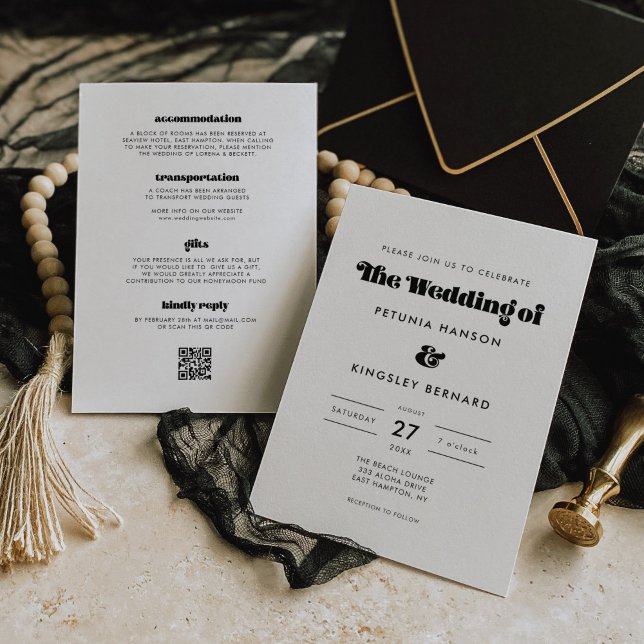 Vintages Retro-Script in einer Hochzeit Einladung (Von Creator hochgeladen)