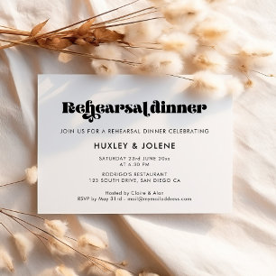 Vintages Retro-Script-Probe-Dinner Einladung