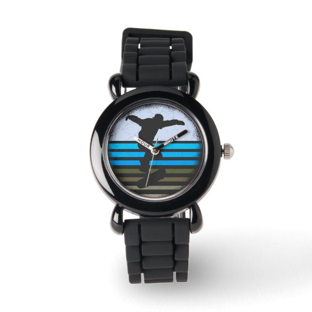 Vintages Retro-Skateboard Armbanduhr (Vorderseite)