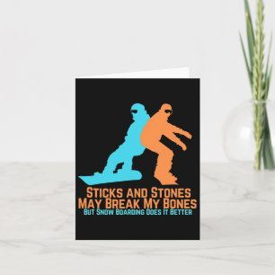 Vintages Retro-Snowboarden-Geschenk für Snowboarde Karte