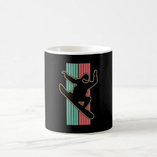 Vintages Retro-Snowboarden Kaffeetasse