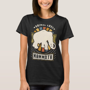 Vintages Retro-Tier aus Wollmammut T-Shirt