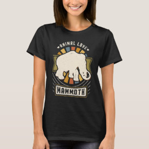 Vintages Retro-Tier aus Wollmammut T-Shirt