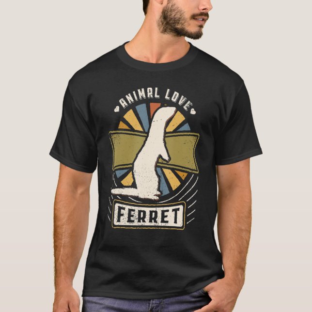 Vintages Retro-Tier T-Shirt (Vorderseite)