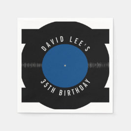 Vintages Retro Vinyl Record Personalisiert Party N Serviette