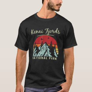 Vintages Retro Wandern Camping Kenai Fjords Nation T-Shirt