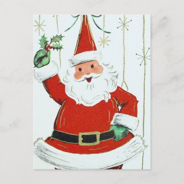 Vintages Retro Weihnachten Weihnachtsfeiertag Post (Vorderseite)