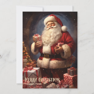 Vintages Retro-Weihnachtsgeschenk Feiertagskarte