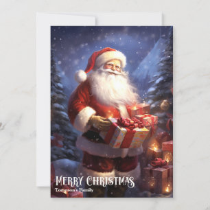 Vintages Retro-Weihnachtsgeschenk Feiertagskarte