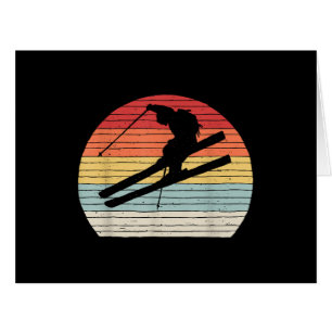 Vintages Retro Wintersport Skifahren