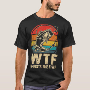 Vintages Retro, wo der Fischfischer ist T-Shirt