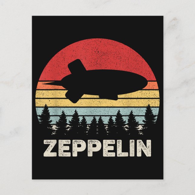 Vintages Retro Zeppelin Shirt Dirigiable Luftschif (Vorderseite)