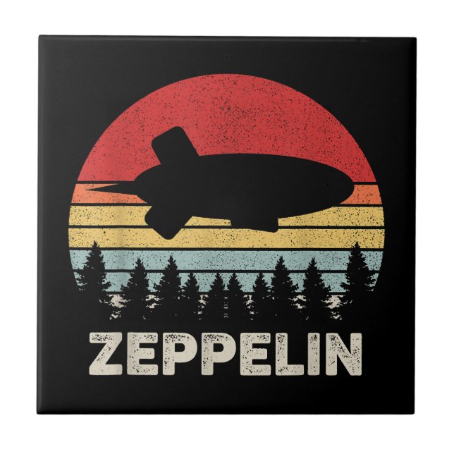 Vintages Retro Zeppelin Shirt Dirigiable Luftschif Fliese (Vorderseite)