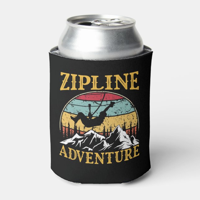 Vintages Retro-Zipline-Erlebnis, passend zu Ziplin Dosenkühler (Kanne Vorderseite)