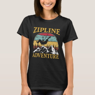 Vintages Retro-Zipline-Erlebnis, passend zu Ziplin T-Shirt