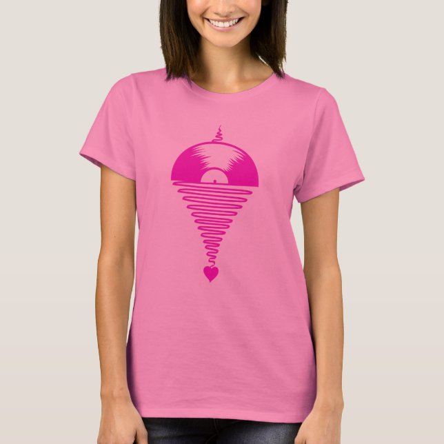 Vintages Retrographieabschlag für Musikliebhaber T-Shirt (Vorderseite)