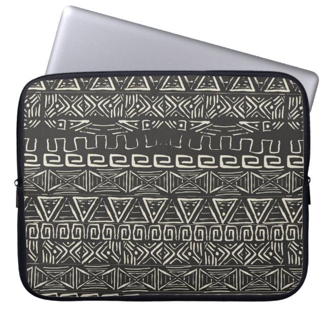 Vintages Retromuster. Aztekischer Hintergrund.  Laptopschutzhülle (Vorderseite)