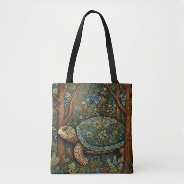 Vintages Retroschildkrötenwald Tasche (Vorderseite)