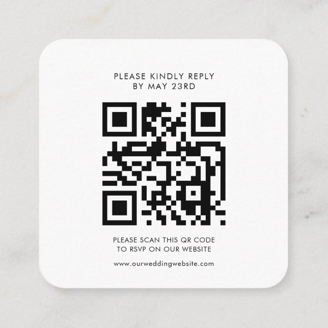 Vintages Retroskript QR-Code-UAWG Begleitkarte (Rückseite)
