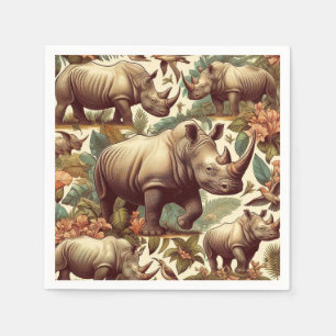 Vintages Rhino Nahtlos Serviette