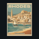 Vintages Rhodos Griechenland - Rhodos Island Griec Postkarte<br><div class="desc">"Rhodos Old Town" "Rhodos Island" "Knights of St John" "Acropolis of Rhodos" "Greece cities" "Rhodes Festivals" "Rodini Park" "Dodekanese Islands" "South Aegean" "Rhodes Knights Island"</div>