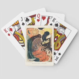 Vintages Riff Trepang oder Bêche-de-Mer Spielkarten