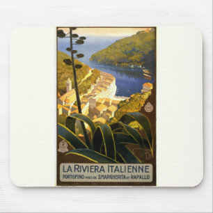 Vintages Riviera Poster Italien Mousepad