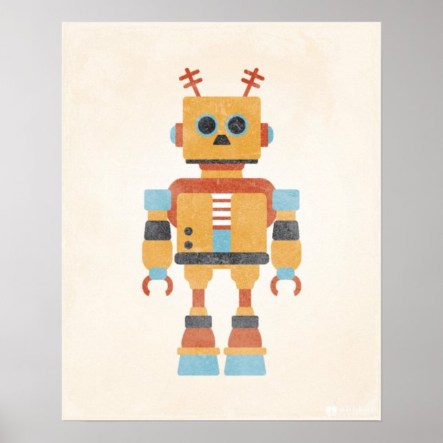 Vintages Robot Poster (Vorne)